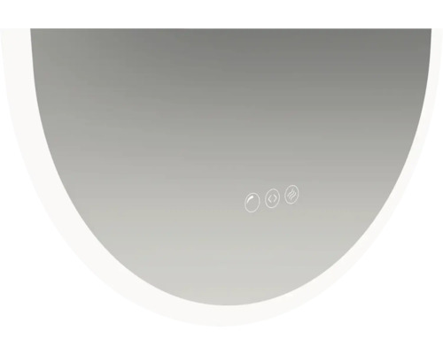 Secțiune a unei oglinzi cu întrerupătoare tactile