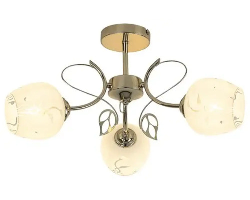 Lumină de plafon cu trei lămpi și motive cu frunze