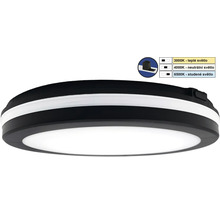 Plafonieră LED neagră cu culoare de lumină reglabilă