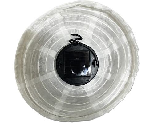 Felinar solar alb cu panou solar și dispozitiv de suspensie