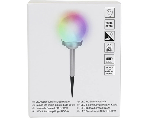 Lampa solară LED sferă cu schimbare de culoare pentru iluminatul grădinii