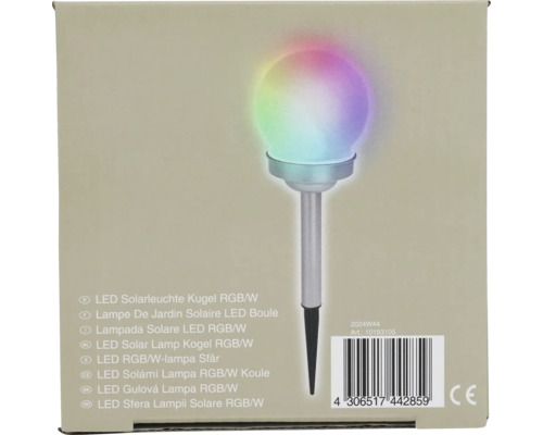 LED sferă lampă solară RGB/alb