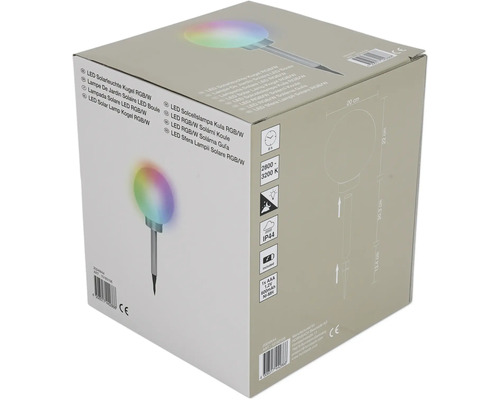 Ambalaj pentru lampă solară LED sferică pentru grădină cu schimbare de culoare