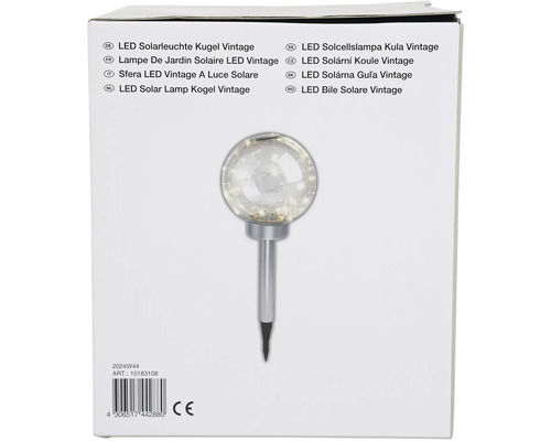 Ambalaj lampă solară cu LED sferică, design vintage