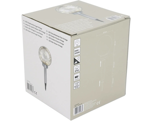 Ambalajul unei lămpi solare cu LED sferă vintage