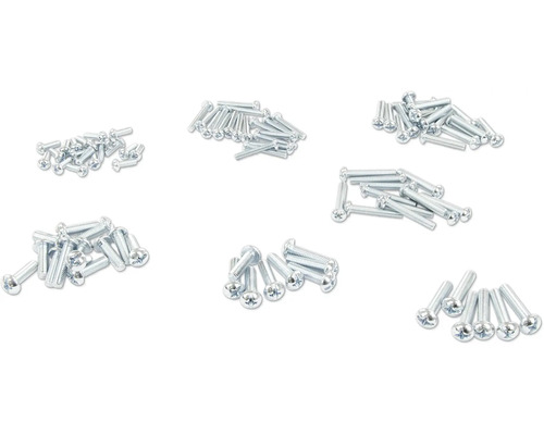 Mai multe șuruburi argintii