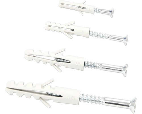 Dibluri din plastic cu șuruburi, diferite dimensiuni