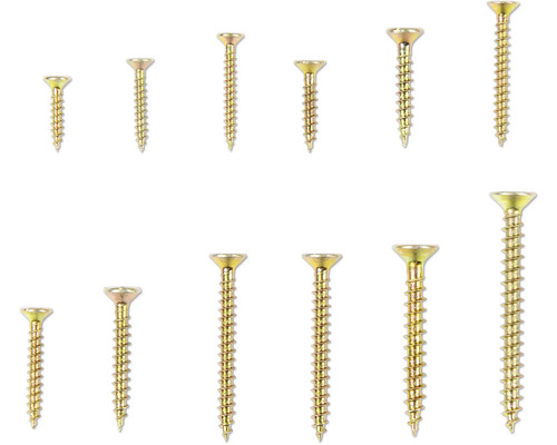 Diverse dimensiuni de șuruburi