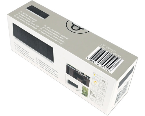 Ambalajul unei lămpi solare de perete cu LED