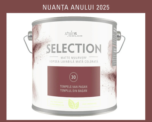 Vopsea mată premium fără conservanți StyleColor SELECTION nuanța 30 Templul din Bagan 2,5 l