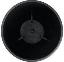 Vedere interioară a unui ghiveci rotund din plastic