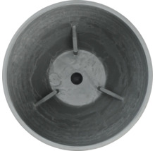 Vedere interioară a unui ghiveci de flori din gresie cu orificii de drenaj