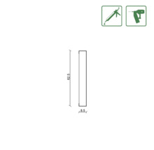 Dimensiunile produsului: 62,5 x 8,5 centimetri