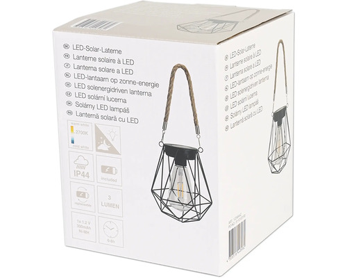 Ambalajul unei lanterne solare cu LED cu sfoară de cânepă