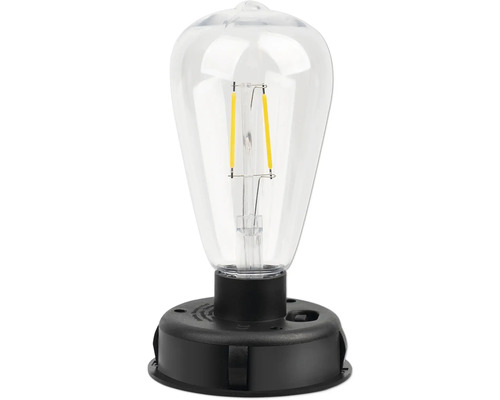 Bec LED retro cu design piston și soclu negru