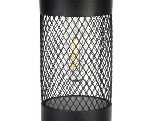 Lampă de masă cu plasă de sârmă și bec