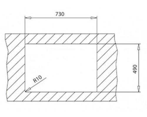 Desen tehnic cu dimensiuni: 730 și 490
