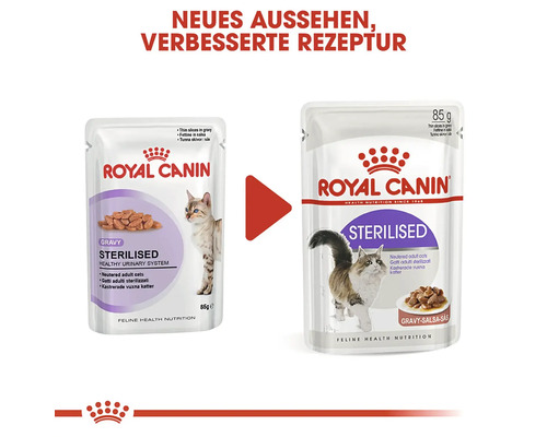 Hrană pentru pisici sterilizate Royal Canin, aspect nou, rețetă îmbunătățită