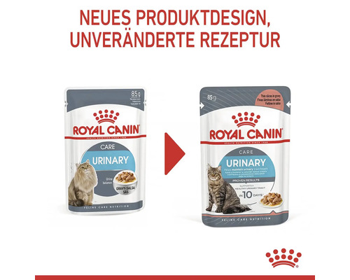 Hrană pentru pisici Royal Canin Urinary Care în plic de 85 de grame, ambalaj nou