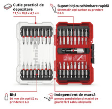 Set biți Einhell M-CASE, 33 piese