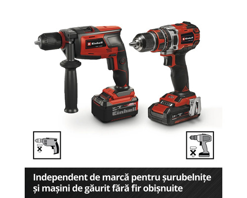 Șurubelniță cu acumulator și ciocan rotopercutor cu acumulator marca Einhell