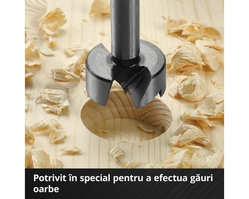 Burghiu Forstner găurește lemnul