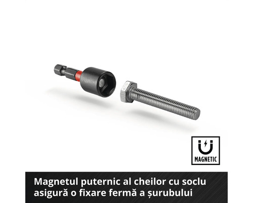 Cheie tubulară magnetică cu șurub