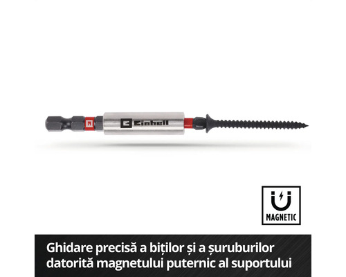 Logo Einhell cu suport magnetic pentru biți și șurub