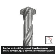 Burghiu pentru zidărie cu placă de carbură pentru durată de viață lungă și performanțe ridicate de găurire