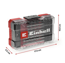 Einhell Logo Set de burghie cu diverse burghie în cutie de depozitare cu dimensiunile 17,5 x 4,5 x 10,8 centimetri