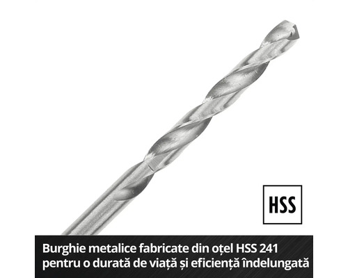 Burghiu metalic din oțel HSS