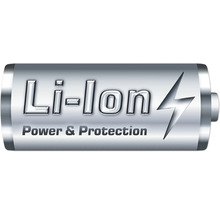 Baterie litiu-ion cu simbol fulger