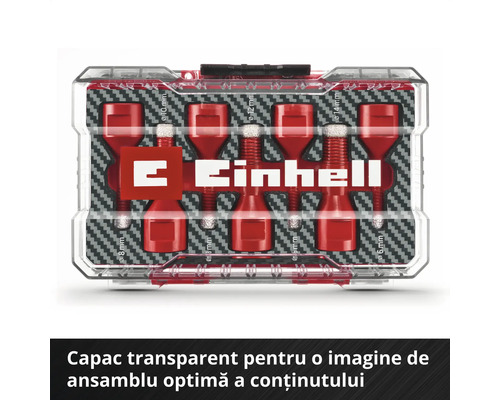 Set de burghie pentru faianță Einhell în ambalaj transparent