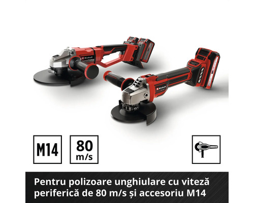 Două polizoare unghiulare cu acumulator Einhell