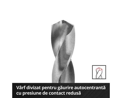 Burghiu metalic cu vârf de găurire