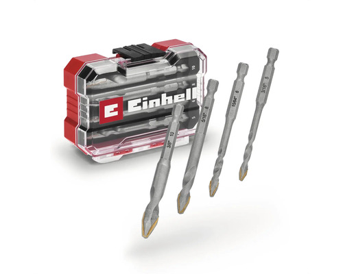 Set de burghie Einhell Logo cu diferite dimensiuni în cutie