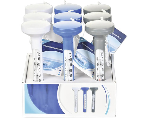 Termometre de piscină în diferite culori pentru măsurarea temperaturii apei