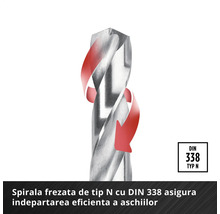 Prim-plan burghiu elicoidal