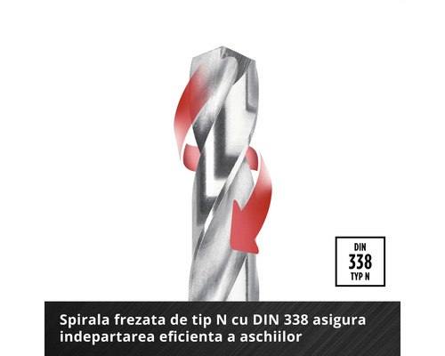 Prim-plan burghiu elicoidal