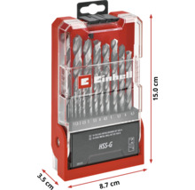 Einhell Set burghie metal HSS-G, 19 piese