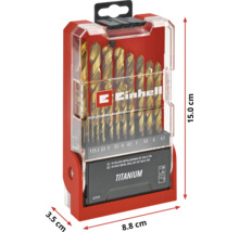 Set Einhell de burghie pentru metal cu 19 piese în cutie