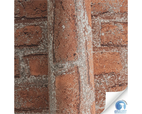 Tapet cu model de cărămidă și simbolul tehnologiei Aqua Grip