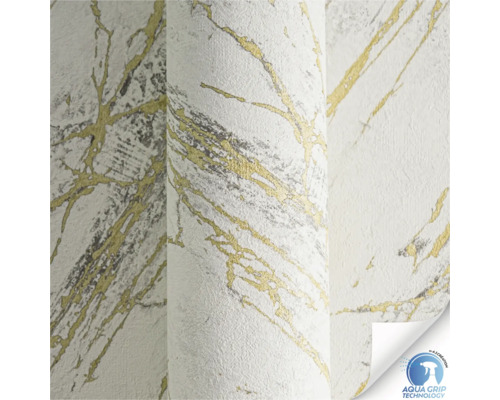 Tapet cu aspect de marmură și accente aurii