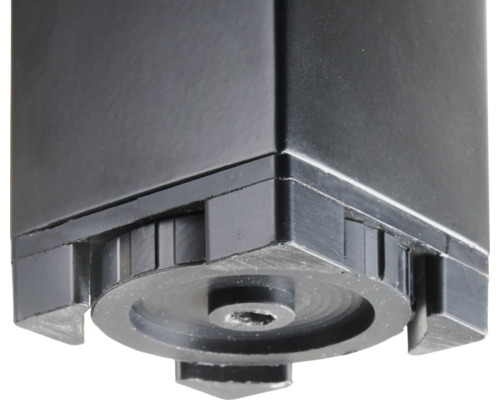 Detaliu al unui cartuș de imprimantă negru