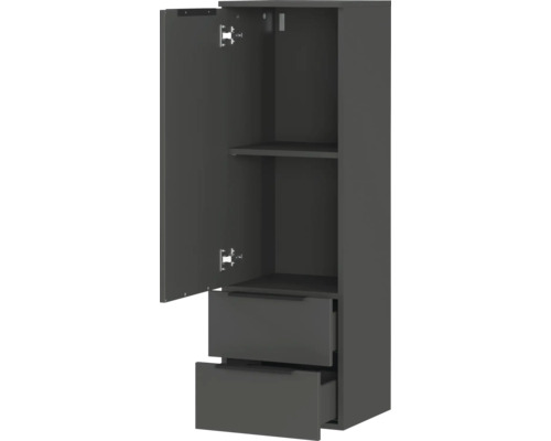 Dulap baie înalt suspendat 36x111 cm PAL gri Crandon | HORNBACH