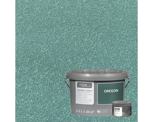 Găleată cu vopsea de perete și sclipici pentru interior