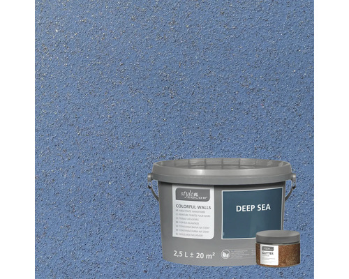 Găleată cu vopsea StyleColor Colorful Walls Deep Sea cu efect de sclipici pentru pereți interiori