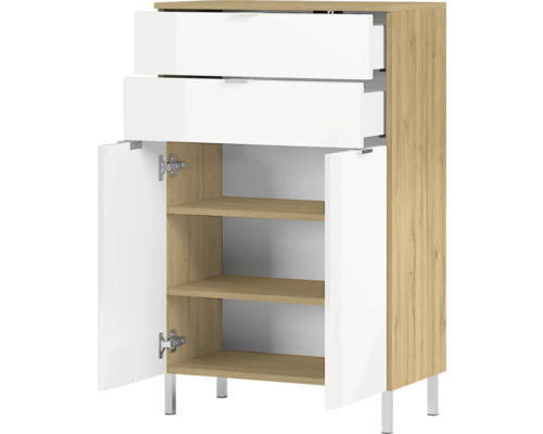 Dulap baie midi pe sol 60x97 cm PAL stejar Mauresa | HORNBACH