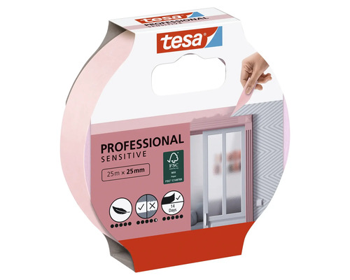 Bandă de mascare sensibilă Tesa Professional, 25 mm x 25 m