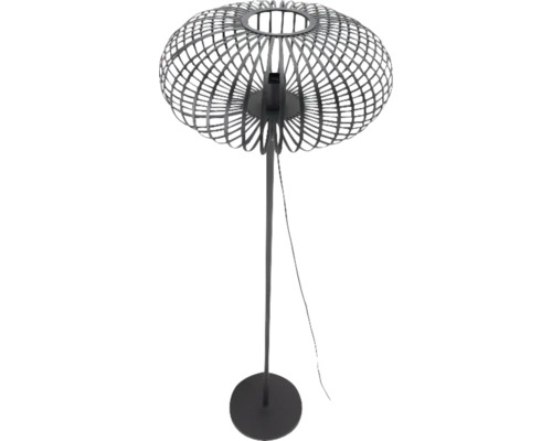 Lampă de podea cu abajur rotund din lamele metalice